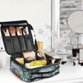 thumbnail image 5 of FORMRS Travel Makeup Bag Large Capacity Train Case Cosmetic Organizer with Adjustable Dividers, Red Goldfish, 5 of 8