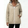 thumbnail image 2 of Cekizud Jackets for Women Waterproof Hooded Rain Jacket Full Zip Windproof Outdoor Coat,Sizes S-2XL, 2 of 9