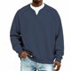 thumbnail image 1 of Ceisia Men's Spring Gift & Winter Casual Fashion Solid Color Breathable Long-Sleeve V-Neck Hooded Pullover with Pocket - Soft Da ily Top, 1 of 6