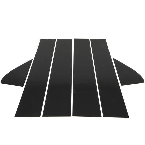 ECCPP Black Pillar Posts for Chevy Silverado 1500 2019 2020 2021 2022, for GMC Sierra 1500 2019 2020 2021 6PCS Set Door Trim Piano Cover Kit