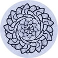 thumbnail image 1 of Ahgly Company Machine Washable Indoor Round Transitional Lavender Blue Area Rugs, 4' Round, 1 of 7