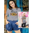 thumbnail image 4 of ZXSXSY Women's Mother's Day Graphic Tee Blessed Mom Letter Print Short Sleeve T Shirt, 4 of 7