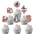 thumbnail image 1 of Decoración para magdalenas LECAKTO con forma de calavera gótica con forma de rosa, 18 piezas, Hallow, 1 of 6