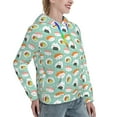 thumbnail image 2 of Yiaed Kawaii Sushi Print Womens Casual Hoodies Crew Neck Long Sleeve Sweatshirts With Pocket Pullover Tops Women's Hooded Sweatshirt-Medium, 2 of 5