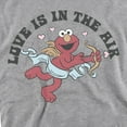 thumbnail image 2 of Sesame Street Elmo Love is in the Air Unisex Adult Crewneck Sweatshirt, Athletic Heather, 2X-Large, 2 of 4