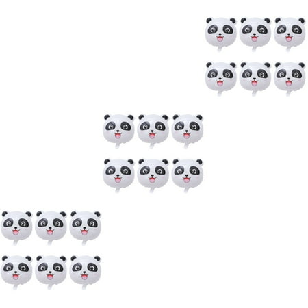 SOPOTUTU Party Balloon Set 18 Pcs Multi-Color Panda Design Photo Props for Birthday, Baby Shower, and Event Decorations