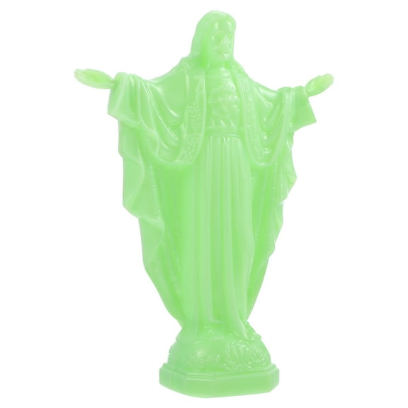 MERRYHAPPY Desktop Jesus Figurine Green Plastic Decoration Statue for Home Office Car