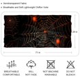 thumbnail image 2 of Halloween Spider Web Translucent Chiffon Silk Scarf - Lightweight Breathable 180x73cm Luxury Fashion Accessory, 2 of 6