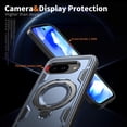 thumbnail image 4 of for Google Pixel 9A Case,Compatible with MagSafe,2 Pack Glass Screen Protector,Built-in KickStand Grip Ring,Heavy Duty Military Grade Shockproof Rugged Phone Cover For Pixel 9A 6.3"(Navy Blue), 4 of 5