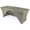 thumbnail image 1 of LA Linen Nappe Rectangulaire en Spandex à Dos Ouvert, 96 par 30 par 30 Pouces, Gris Pâle, 1 of 2