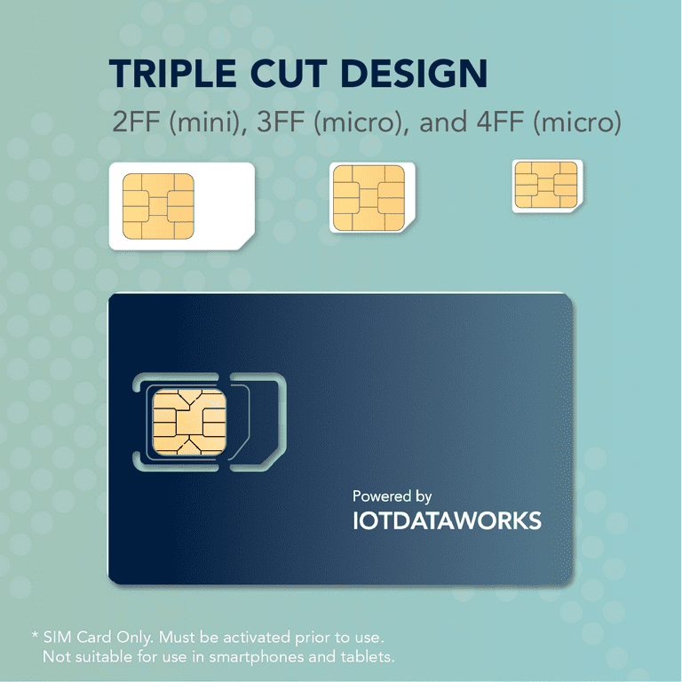 zoete smaak De neiging hebben Dwingend IoTDataWorks Unlimited IoT SIM Card with 12-Month Service | No Contracts, No Usage Limits | Prepaid IoT SIM Card at 64 kbps for CAT1, NB-IoT, 4G LTE/3G/2G Devices | NO Voice/SMS zoete smaak De neiging hebben Dwingend IoTDataWorks Unlimited IoT SIM Card with 12-Month Service | No Contracts, No Usage Limits | Prepaid IoT SIM Card at 64 kbps for CAT1, NB-IoT, 4G LTE/3G/2G Devices | NO Voice/SMS