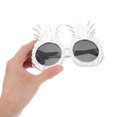 thumbnail image 4 of KAKOWELY Gafas de piña tropical, suministros para fiestas de verano, divertidas gafas de sol hawaianas para luau, gafas con forma de piña única para fiestas en la playa y la piscina., 4 of 5