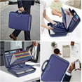 thumbnail image 5 of Fireproof File Organizer with Lock, Hard-Shell Case Fireproof Document Box with 13 Pocket Accordion File Folder, Portable Home Office Travel Safe Storage for Important Documents Laptop Blue, 5 of 16