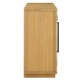 thumbnail image 6 of Tcbosik Sideboard Buffet Cabinet, Modern Storage Cabinet with 4 Glass Doors, Console Cabinet with Adjustable Shelves for Entryway, Living Room, Natural Wood, 6 of 10