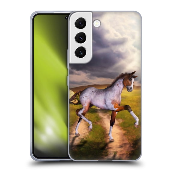 Head Case Designs Officially Licensed Simone Gatterwe Horses The Little Foal Soft Gel Case Compatible with Samsung Galaxy S22 5G