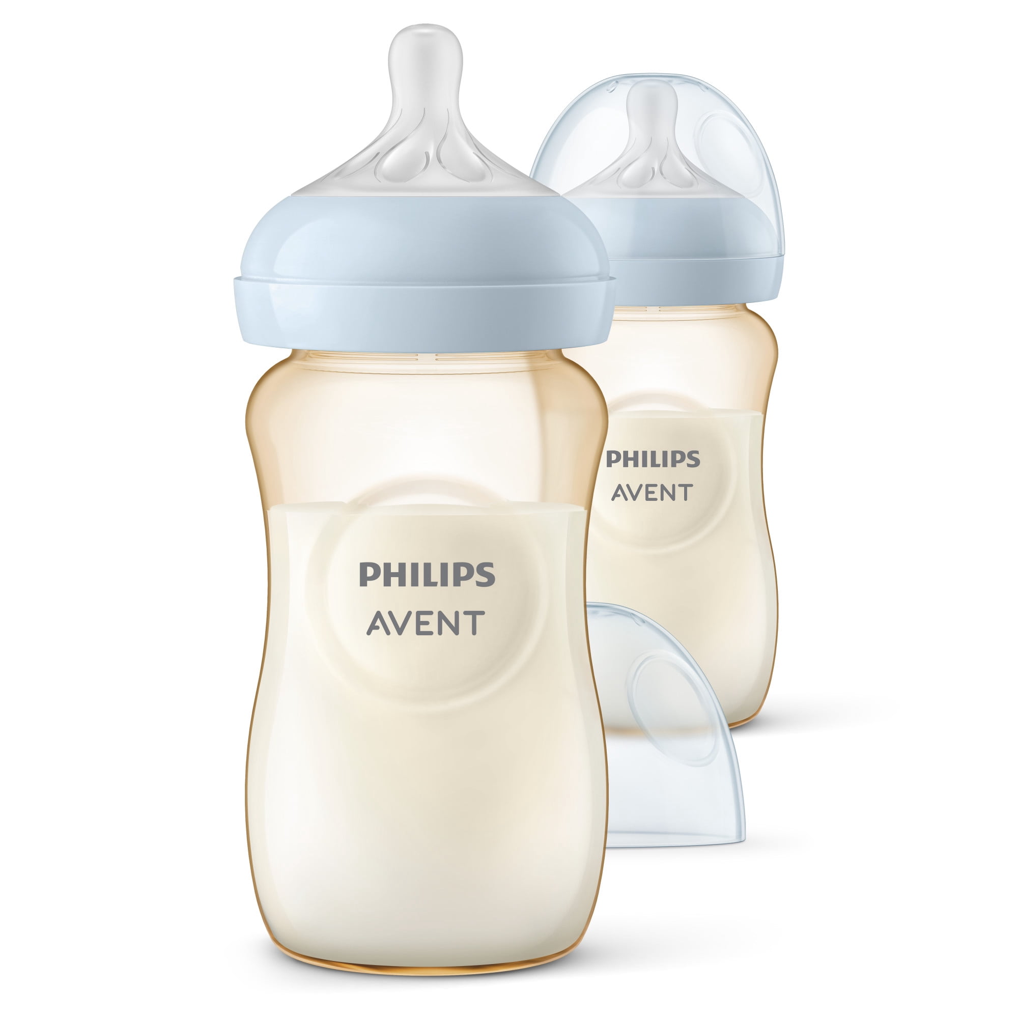 Philips Avent Ppsu Natural Baby Bottles - with Medium Flow Nipples (Flow 3), 9oz, 2-Pack, SCY943/12