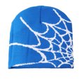 thumbnail image 1 of Youkk Stay Warm And Stylish With Versatile Knit Hat M Winter Essential Spider Web Hats In blue, 1 of 6