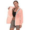 thumbnail image 3 of Little Donkey Andy Women's Full Zip Sun Protection Hoodie Jacket Long Sleeve Shirt Running Hiking Golf Water Repellent UPF50 Pink Small, 3 of 7
