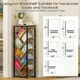 thumbnail image 3 of Rustic 5-Tier Leaning Ladder Bookshelf – Wooden Book Storage Organizer for Small Spaces, Bedroom or Living Room, 3 of 8