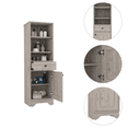 thumbnail image 2 of Boahaus Dauphin Tall Linen Cabinet, Gray, 2 of 6
