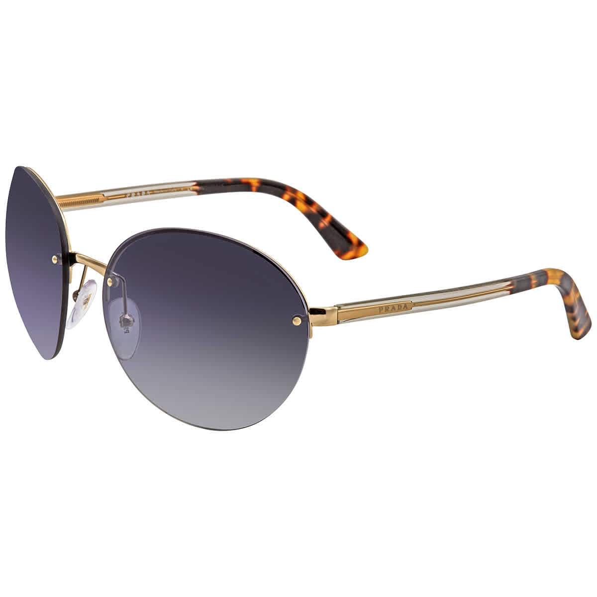 prada 61mm round sunglasses