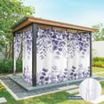 thumbnail image 6 of Outdoor Curtains for Patio Waterproof, Purple Eucalyptus Leaves Outdoor Privacy Panels Grommet, Spring Summer Botanical Blackout Outside Curtains for Porch/Cabana/Pergola/Gazebo 54"x108", 1 Panel, 6 of 8