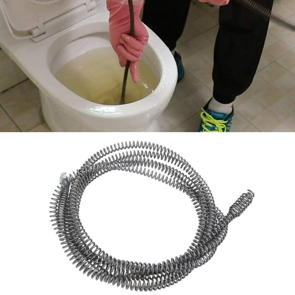 Manganese Steel Snake Clog Pipe Auger, Spring Cable Unclogger, Extendable Claws, 16mm Bending Drill Bit End, Toilet Plumbing Spring Cable