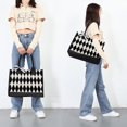 thumbnail image 3 of Fashion Shoulder Bag Hit Color Women Shopping Tote Handbags (Zebra Pattern), 3 of 7