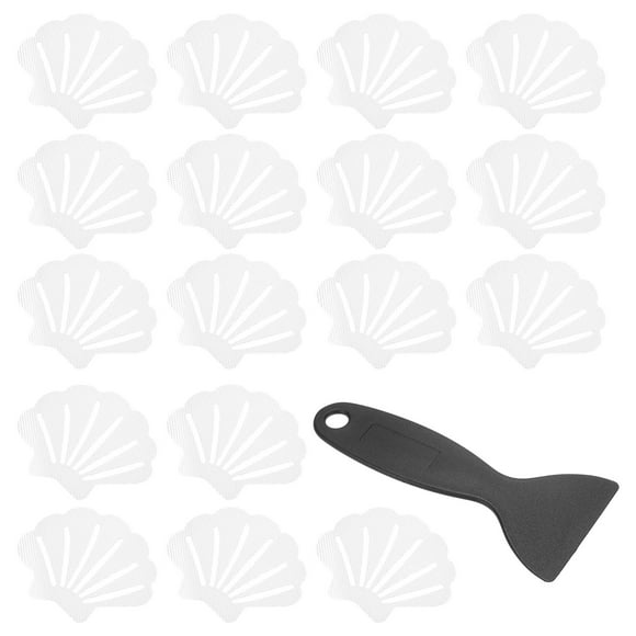 Unique Bargains 30 Pcs Non Slip Bathtub Stickers with Scraper Bathroom Anti Slip Transparent