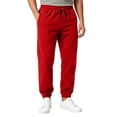 thumbnail image 2 of Delconic Mens Fleece Sweatpants Loose Fit Jogger Pants Plus Size Casual Drawstring Waist Elastic Cuff Lounge Trousers Red 2XL, 2 of 9