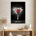 thumbnail image 2 of Elephant Stock Splashing Cherry Cocktail Wall Art - Vertical Canvas Wall Art - Dining Room Wall Decor - Food And Drink Canvas - Red And Black Decor - 26" x 39", 2 of 4