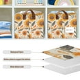 thumbnail image 4 of Yayeee Foldable Storage Basket for Shelves with Handles Waterproof Cloth Bins, Watercolor Sunflowers and Leaves, 4 of 7