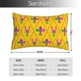 thumbnail image 4 of Vsdgher Mardi Gras Crayfish and Fleur de lis Print Pillow Cases -Iconic Collection Pillowcases -Extra Soft, Not easy to deform,not pilling Export quality, 4 of 8