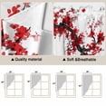 thumbnail image 5 of Red Flowers Swag Valances for Windows, Kitchen Window Curtains Over Sink, Chinese Plum Traditional Ink Painting Window Treatment Curtains for Living Room/Bedroom Curtains 2 Panel Sets 36"x45", 5 of 8