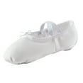 thumbnail image 3 of Missfiona Canvas Ballet Slippers Dance Shoes for Women Split Sole Practice Flat(6.5,White), 3 of 8