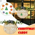 thumbnail image 1 of CNKOO Interchangeable Christmas Welcome Sign  Garden Wooden Circular Hanging Front, 1 of 6