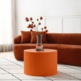 thumbnail image 6 of Williamspace Nesting Coffee Table Set, Modern Round Wooden 2-Piece, Luxury Side Tables, Matte Orange, 6 of 8