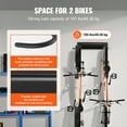 thumbnail image 3 of KFFKFF Bicycle Wall Rack, Space-Efficient Storage for 2 Bikes, Adjustable Wall-Mounted Hanger, Ideal for Home & Garage, Adapts to Different Bicycle Sizes, Supports 100 lbs, 17-inch, 3 of 8