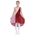 thumbnail image 2 of iiniim Kids Girls Sleeveless Shiny Sequins Lyrical Dance Dress High-Low Tulle Skirted Dancewear 6-16, 2 of 7