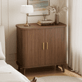 thumbnail image 3 of Aufeile Sideboard Buffet Cabinet, 31" Storage Cabinet with Adjustable Shelves for Kitchen, Dining Living Room, Entryway, Hallway, Walnut, 3 of 9
