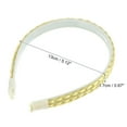 thumbnail image 2 of Unique Bargains Headband Double Strands Synthetic Hair Plaited 0.67" Wide Headband Braid Braided with Teeth Beige White, 2 of 7