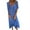 Blue, variant on Tumotour Summer Dresses For Women V Neck Short Sleeves Shirt Dress Summer Casual Solid Color Beach Cover Up