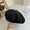 black, variant on Japanese Style Beret For Women In Autumn And Winter, Instagram For Internet Celebrities, Versatile Cloud Hat, Big Head, Small Face, Octagonal Painter Hat