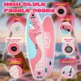 thumbnail image 5 of Quashley Pink Inflatable Paddle Board 10'6" x 33" Wide SUP with Paddle, Pump, Backpack & Leash, 5 of 7