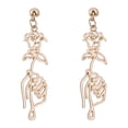 thumbnail image 4 of Xihbxyly Pendientes Bohemios con Diseño de Rosa de Mano, Accesorio Geométrico Hueco, Moda Veraniega Elegante, Regalo para Mamá, Novia o Amiga., 4 of 7