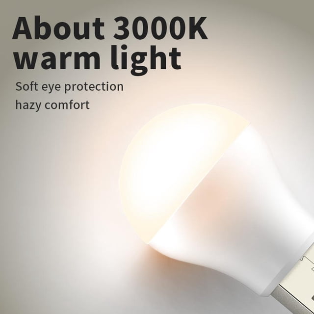 Bombilla de noche USB Lámparas de libros pequeños portátiles Luz de lectura LED (luz cálida) Universal Accesorios Electrónicos