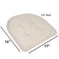 thumbnail image 6 of Pinstripe U-Shaped Memory Foam Chair Pad Taupe 6-Pack, 6 of 6