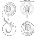 thumbnail image 3 of Suction Cup Hooks, 12 Pack Suction Hooks, Movable Vacuum Suction Cup for Glass, Mirrors. Reusable Waterproof Suction Cup Hooks for Shower. with a Maximum Load of 6.6 Pounds, 3 of 5
