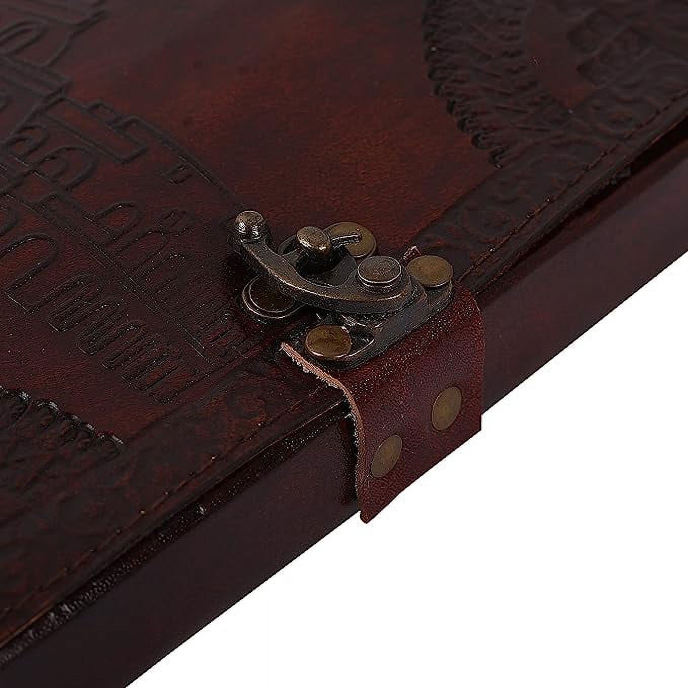 OVERDOSE Colosseum Brown Leather Journal - Handmade Journal For Students, Office Bound Leather Journal for men & women | Sketchbook | Notebook Diary - 6 x 8 inches | 15 x 20 cm | A5