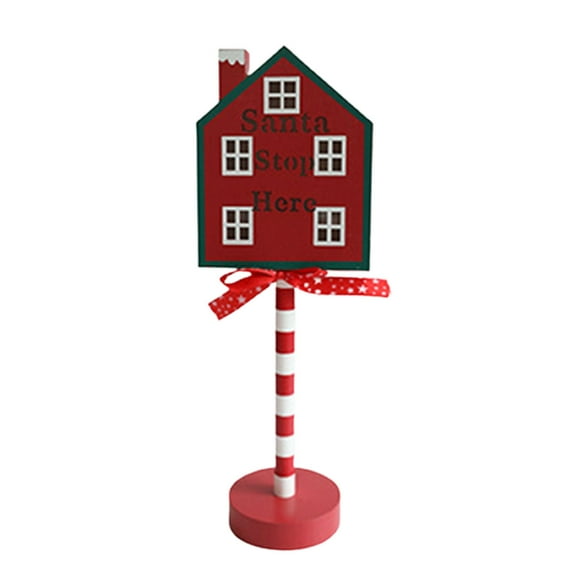 Dengmore Christmas Decorations Lights Wooden Street Sign Mini Desktop LED Lights Ornament Decorative Lights for Dining Table Living Bedroom, Home